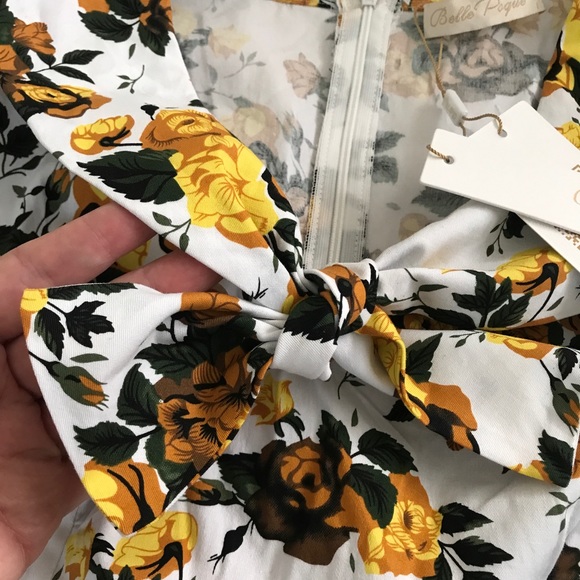 Vintage Look 50s Style Floral Tie Front Dress NEW - Picture 9 of 10